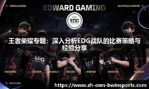 王者荣耀专题：深入分析EDG战队的比赛策略与经验分享